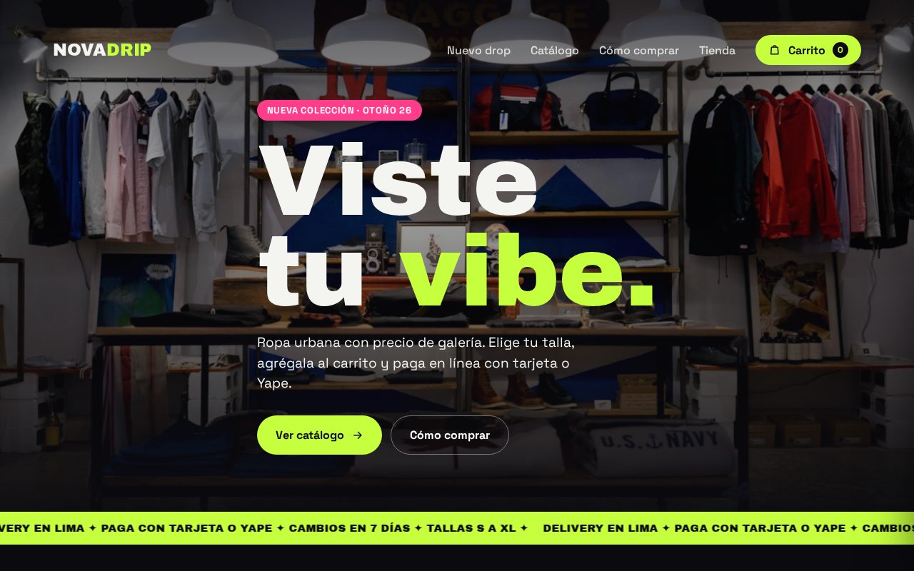 Web de Nova Drip